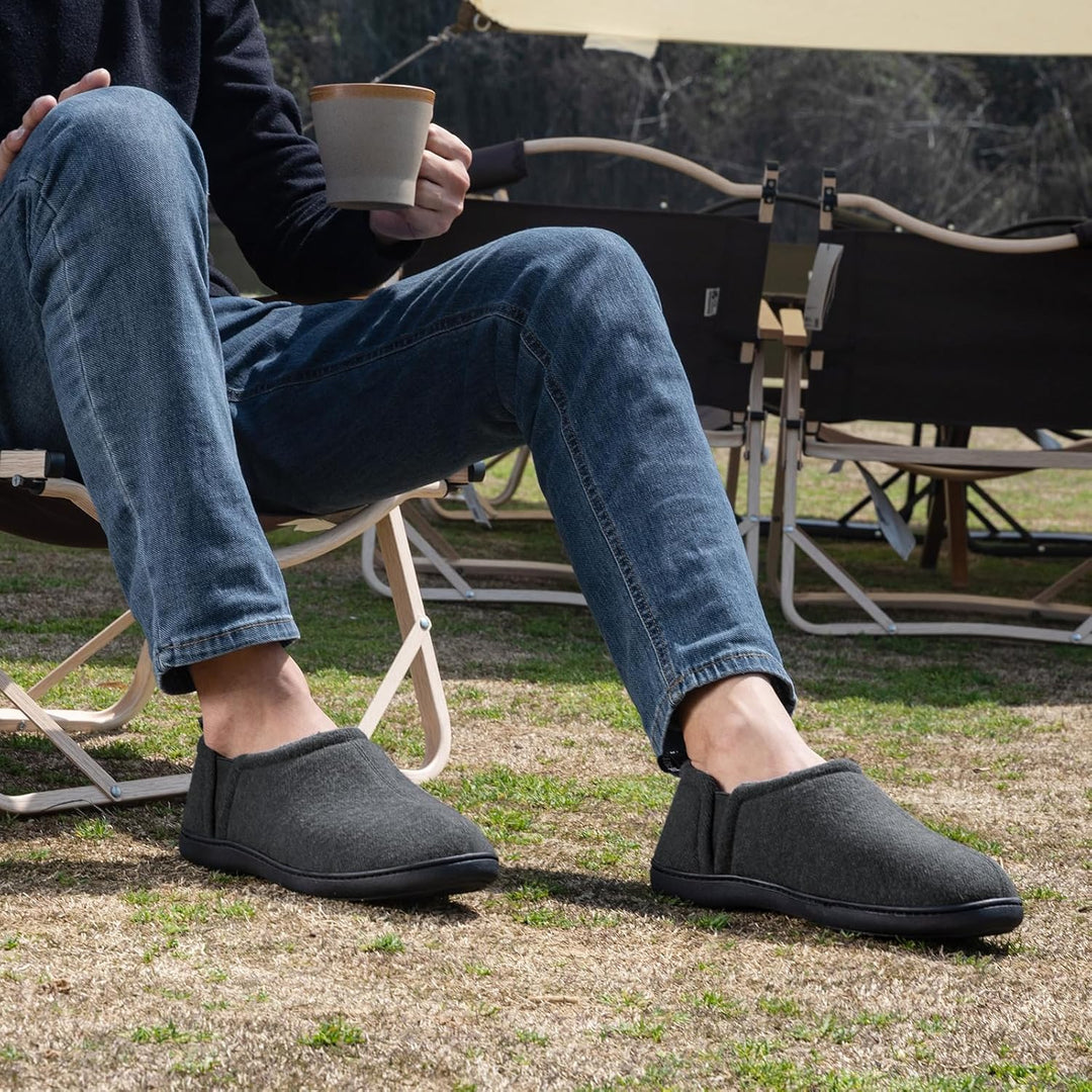 Noah Warm Winter Slippers for Men-Brown-6-7-State of Style