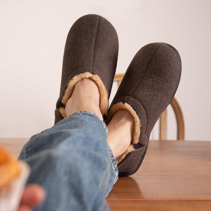 Noah Warm Winter Slippers for Men-Brown-6-7-State of Style