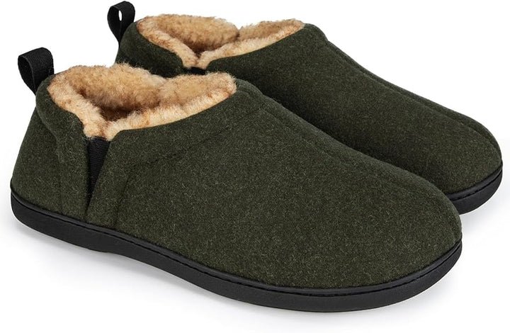 Noah Warm Winter Slippers for Men-Green-6-7-State of Style
