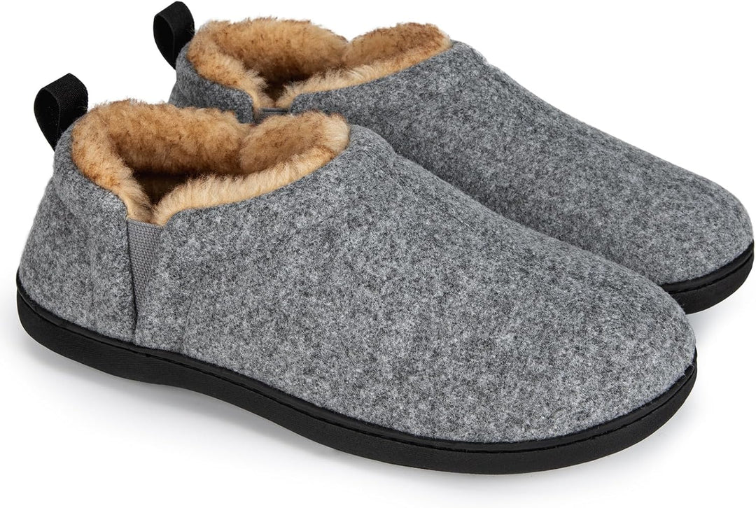 Noah Warm Winter Slippers for Men-Light Grey-6-7-State of Style