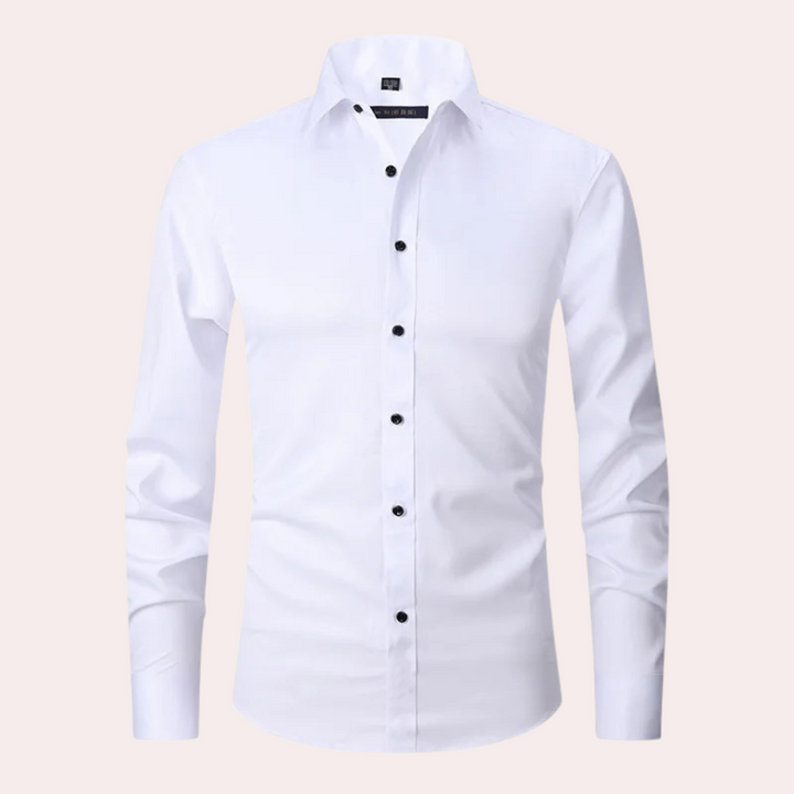 Non-iron Stretch Shirt - Milan-White-S-State of Style
