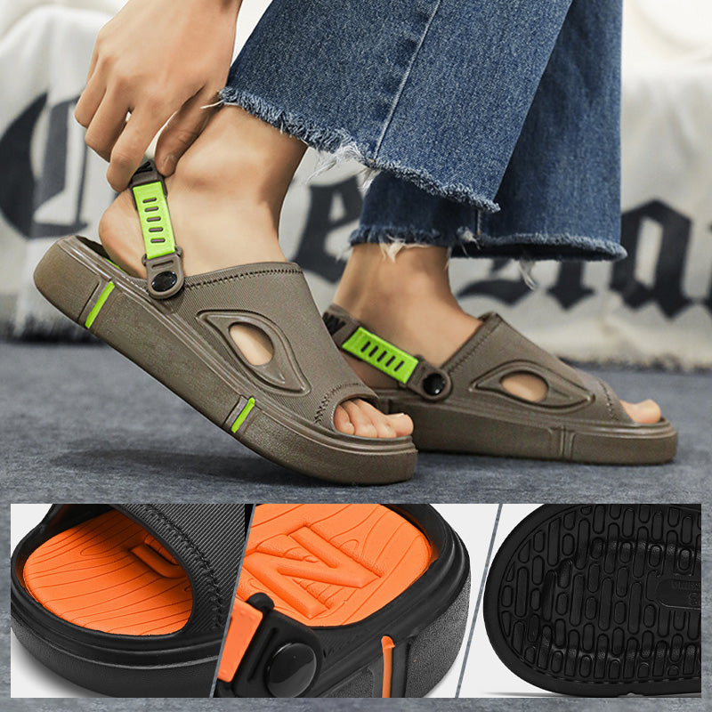Non-slip men's beach sandals – Rafael-Black-6/6.5-State of Style