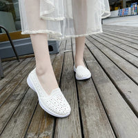 Nora - Orthopedische Zwarte Ademende Instappers-Zwart-36-State of Style