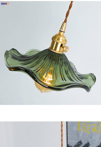 NORDIC DESIGN LED HANGING LAMP | COLOURED GLASS & COPPER LIGHTING FOR BEDROOM, LIVING ROOM & BAR-Glass A-State of Style