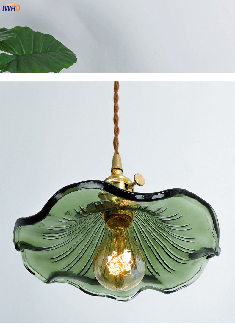 NORDIC DESIGN LED HANGING LAMP | COLOURED GLASS & COPPER LIGHTING FOR BEDROOM, LIVING ROOM & BAR-Glass A-State of Style