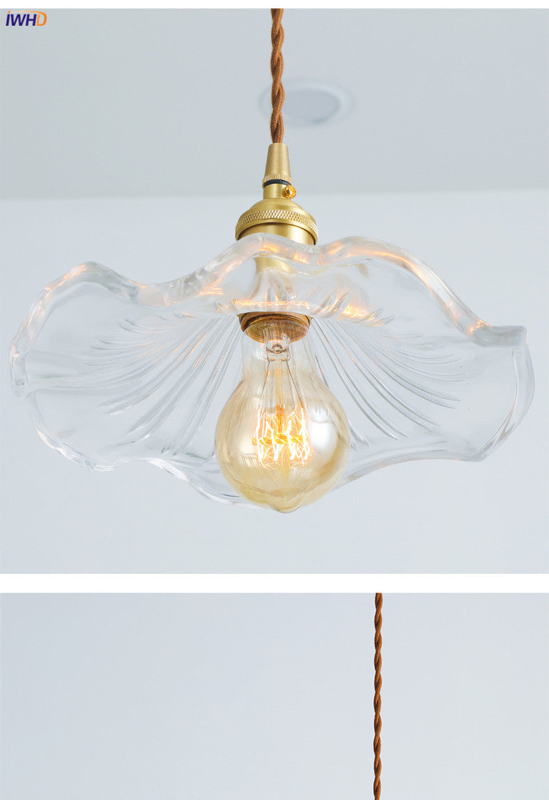 NORDIC DESIGN LED HANGING LAMP | COLOURED GLASS & COPPER LIGHTING FOR BEDROOM, LIVING ROOM & BAR-Glass A-State of Style