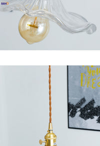 NORDIC DESIGN LED HANGING LAMP | COLOURED GLASS & COPPER LIGHTING FOR BEDROOM, LIVING ROOM & BAR-Glass A-State of Style