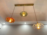 NORDIC DESIGN LED HANGING LAMP | COLOURED GLASS & COPPER LIGHTING FOR BEDROOM, LIVING ROOM & BAR-Glass A-State of Style