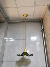 NORDIC DESIGN LED HANGING LAMP | COLOURED GLASS & COPPER LIGHTING FOR BEDROOM, LIVING ROOM & BAR-Glass A-State of Style