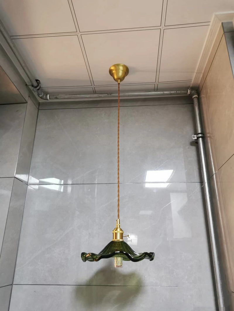 NORDIC DESIGN LED HANGING LAMP | COLOURED GLASS & COPPER LIGHTING FOR BEDROOM, LIVING ROOM & BAR-Glass A-State of Style