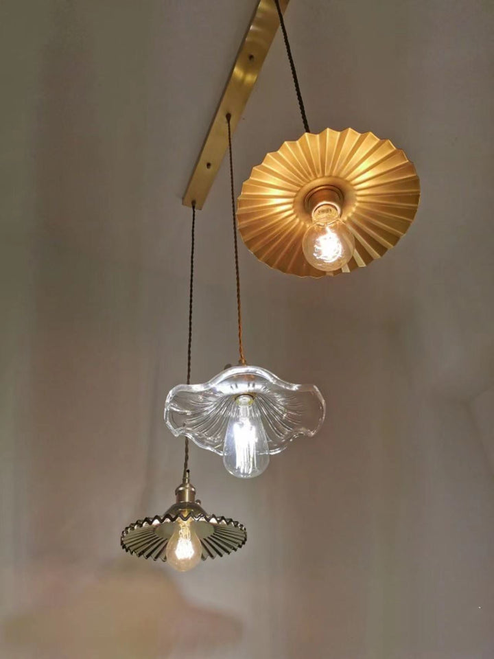 NORDIC DESIGN LED HANGING LAMP | COLOURED GLASS & COPPER LIGHTING FOR BEDROOM, LIVING ROOM & BAR-Glass A-State of Style