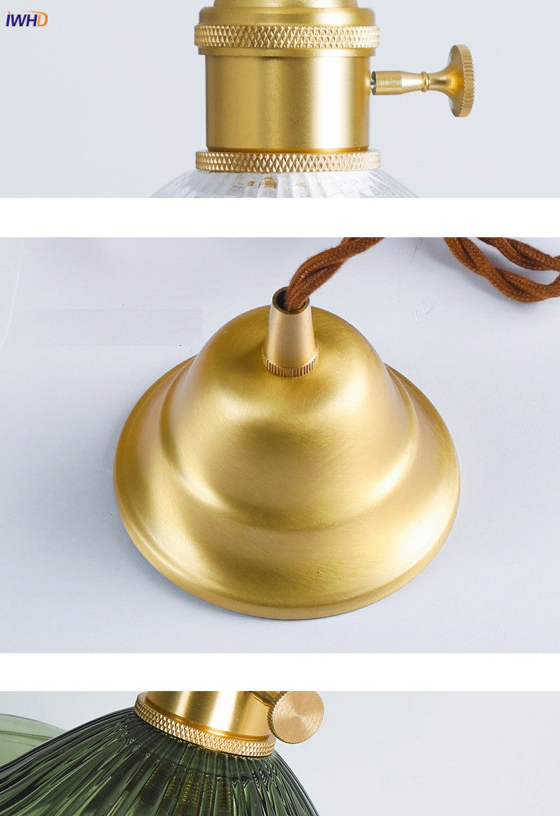 NORDIC DESIGN LED HANGING LAMP | COLOURED GLASS & COPPER LIGHTING FOR BEDROOM, LIVING ROOM & BAR-Glass A-State of Style