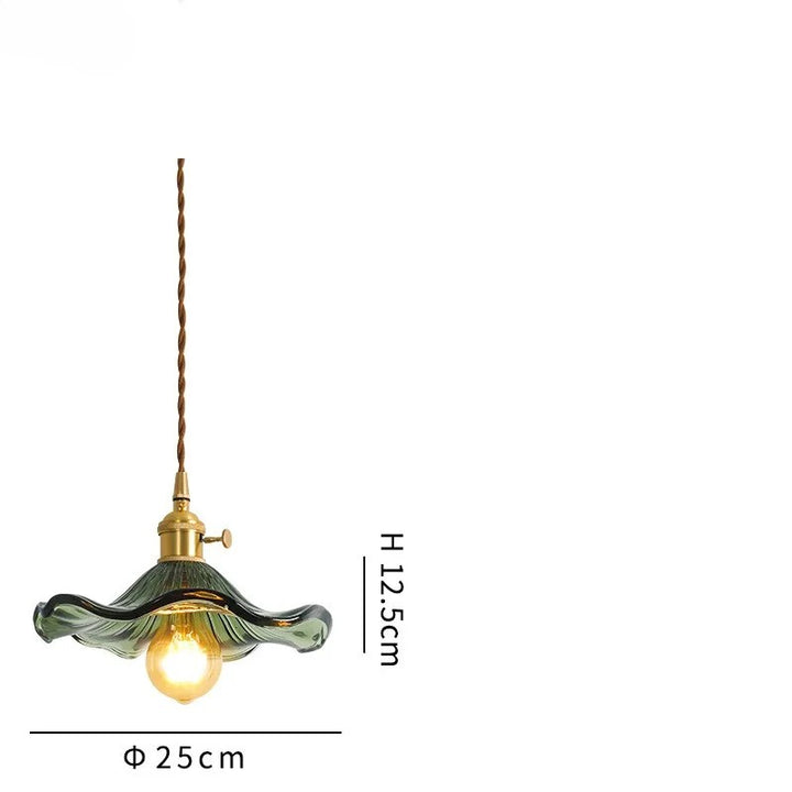 NORDIC DESIGN LED HANGING LAMP | COLOURED GLASS & COPPER LIGHTING FOR BEDROOM, LIVING ROOM & BAR-Glass A-State of Style
