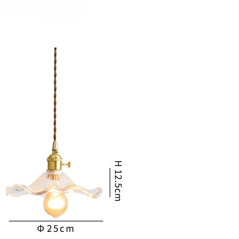 NORDIC DESIGN LED HANGING LAMP | COLOURED GLASS & COPPER LIGHTING FOR BEDROOM, LIVING ROOM & BAR-Glass A-State of Style