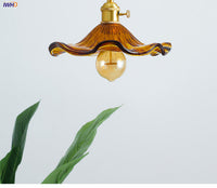NORDIC DESIGN LED HANGING LAMP | COLOURED GLASS & COPPER LIGHTING FOR BEDROOM, LIVING ROOM & BAR-Glass A-State of Style