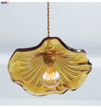 NORDIC DESIGN LED HANGING LAMP | COLOURED GLASS & COPPER LIGHTING FOR BEDROOM, LIVING ROOM & BAR-Glass A-State of Style