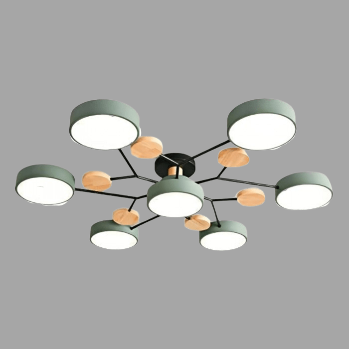 NordicGlow Branched LED Ceiling Light - Elegant Nordic Style-4 Heads-Green-State of Style