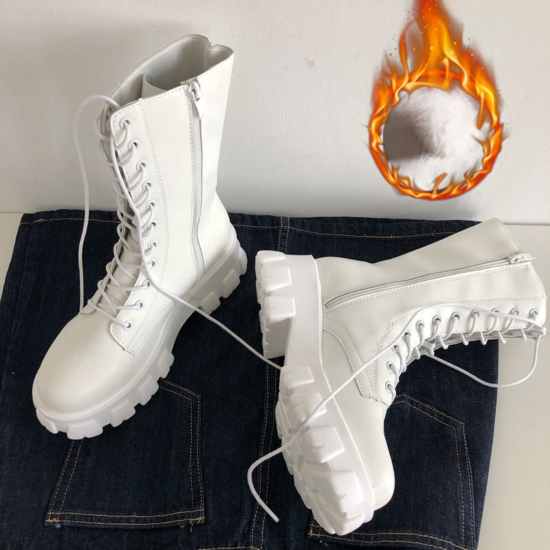 NoviaBoots – Elegant & Versatile Women's Boots-White with fur-6.5-State of Style