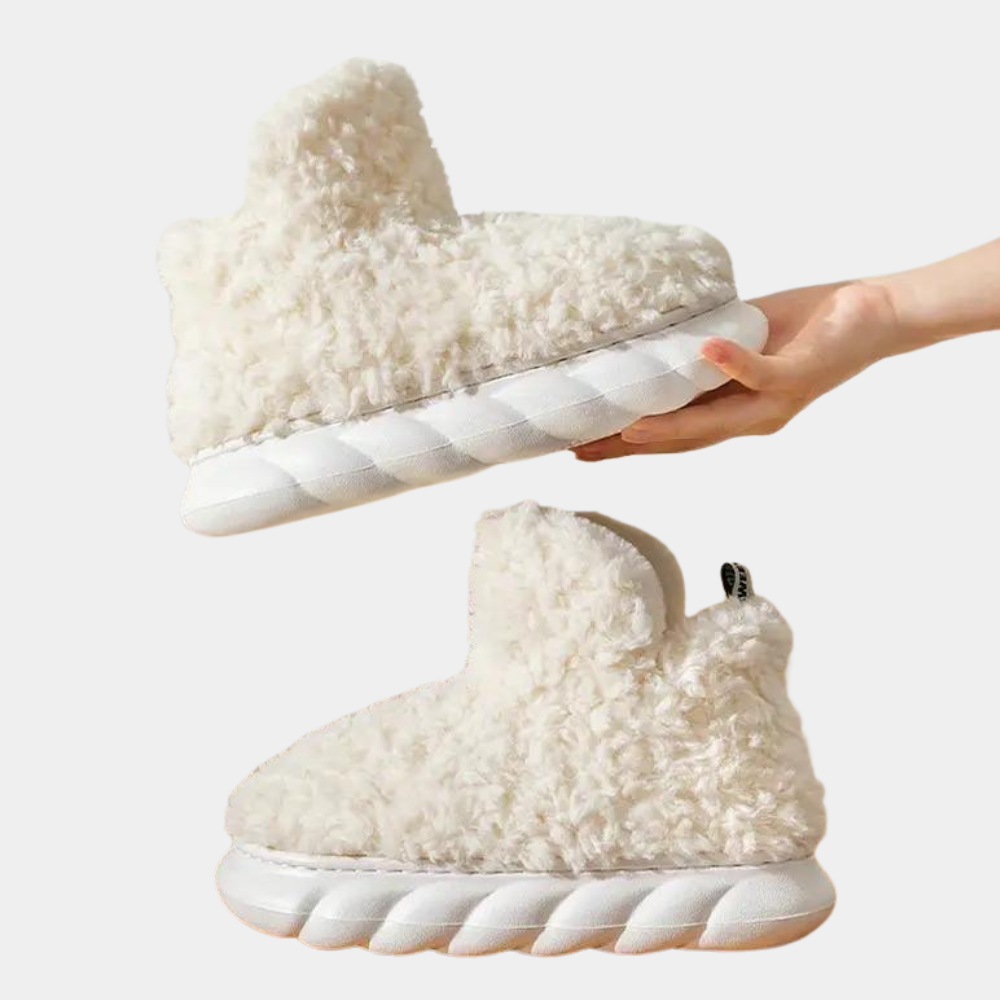 Nua - Comfy Teddy Slippers for Women-Brown-3-State of Style