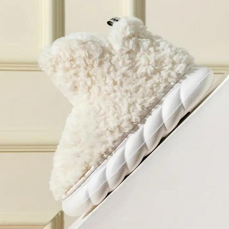 Nua - Comfy Teddy Slippers for Women-Brown-3-State of Style