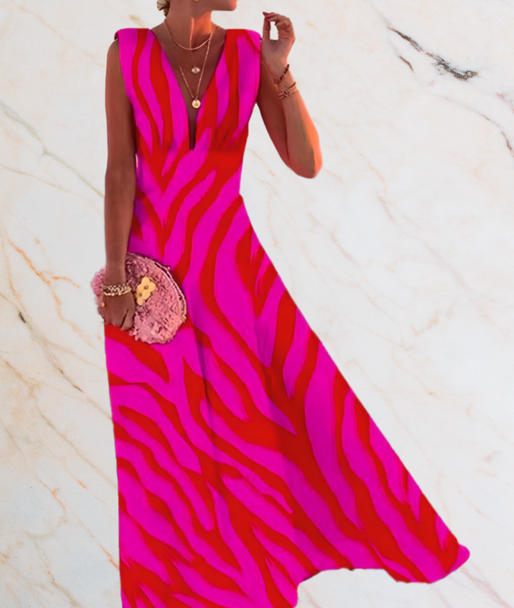 Nympha Dress | Stylish & Comfortable Sleeveless Maxi-Pink-Red-S-State of Style