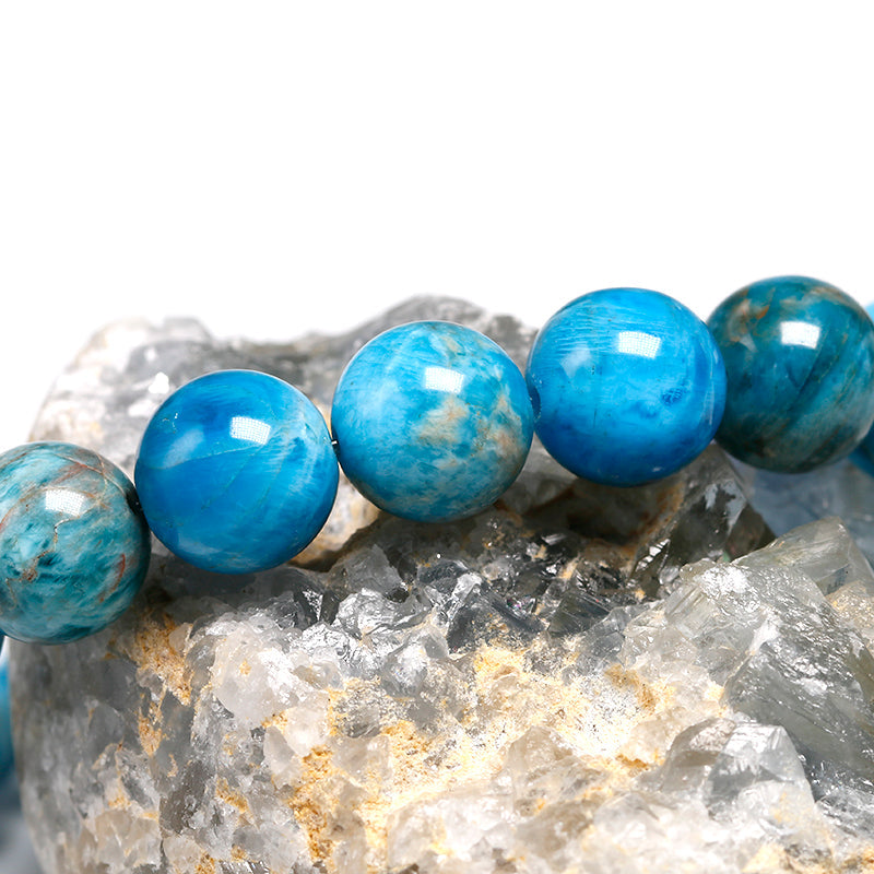 Ocean Crystal | Natural Ocean Blue Apatite Stone-Beads 0.10cm-21cm-State of Style