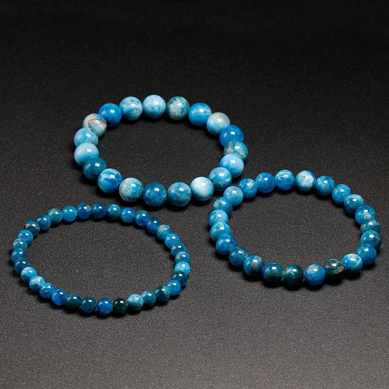Ocean Crystal | Natural Ocean Blue Apatite Stone-Beads 0.10cm-21cm-State of Style