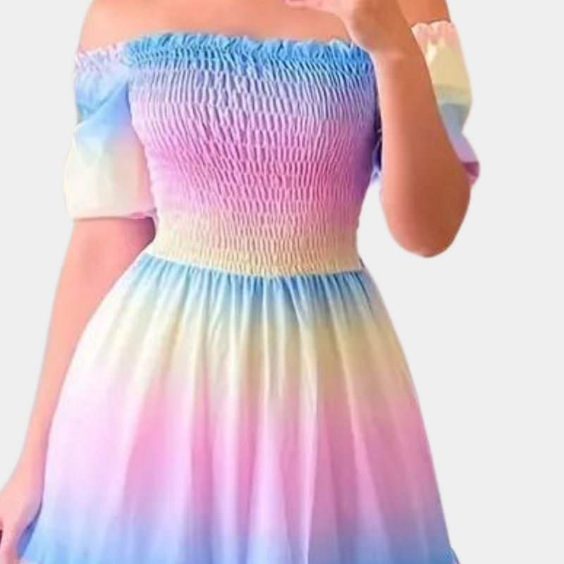 Off-Shoulder Layered Summer Dress – Noémie-S-State of Style