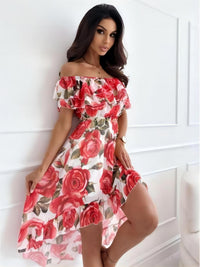 Off-Shoulder Mini Dress with Ruffles – Lina-XS-State of Style