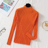 OfficeSweater – Women's Stylish & Comfortable Knitted Sweater-Orange-One size fits all-State of Style