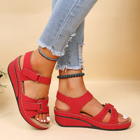 Olga Orthopaedic Sandals | Supportive & Stylish Summer Footwear-Red-4.5-State of Style
