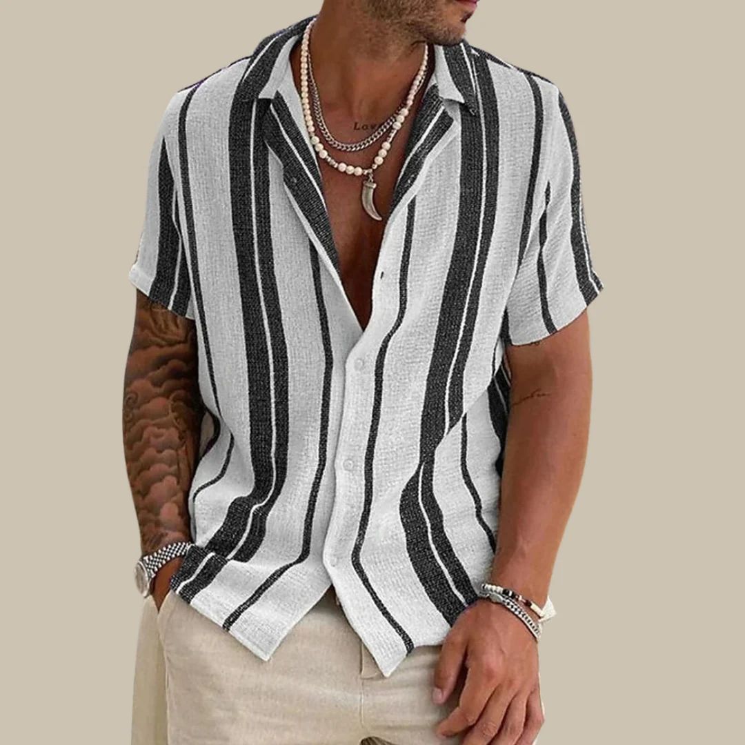 Oliver Capri Shirt | Casual & Trendy-Black-S-State of Style