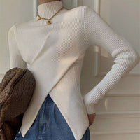 Ollies Sweater – Women's Turtleneck Sweater with a Flattering Fit-Apricot-One Size-State of Style