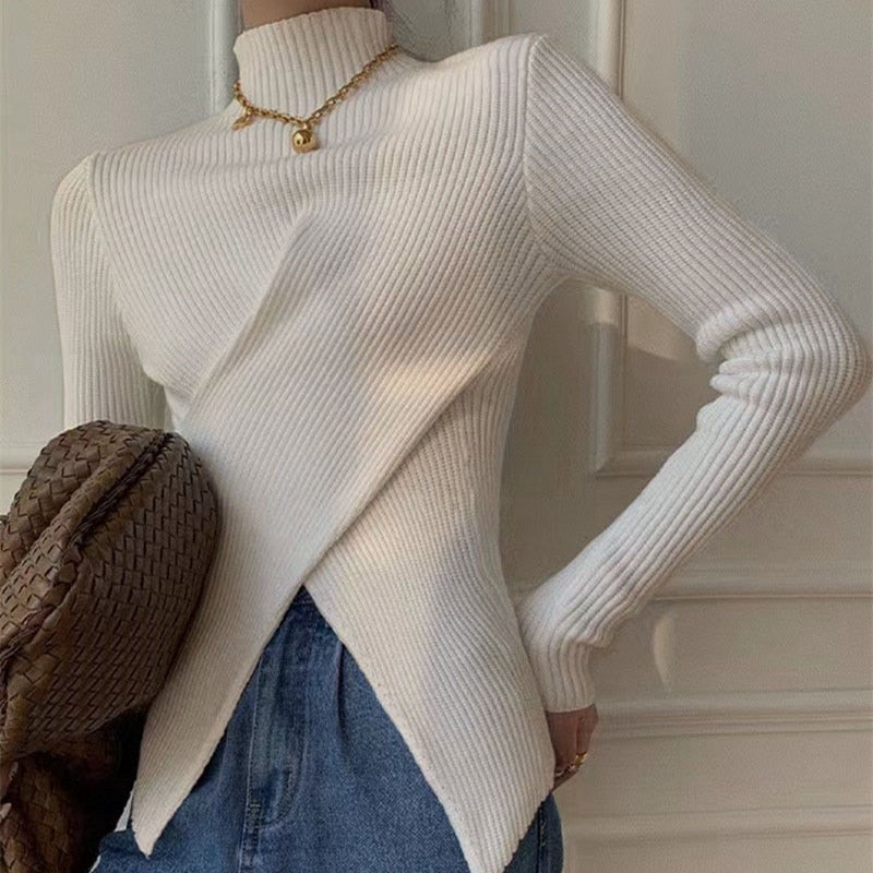 Ollies Sweater – Women's Turtleneck Sweater with a Flattering Fit-Apricot-One Size-State of Style