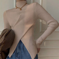 Ollies Sweater – Women's Turtleneck Sweater with a Flattering Fit-Khaki-One Size-State of Style