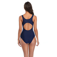 One-Piece Curve-Enhancing Sports Swimsuit for Plus Sizes-Orange-2XL-State of Style