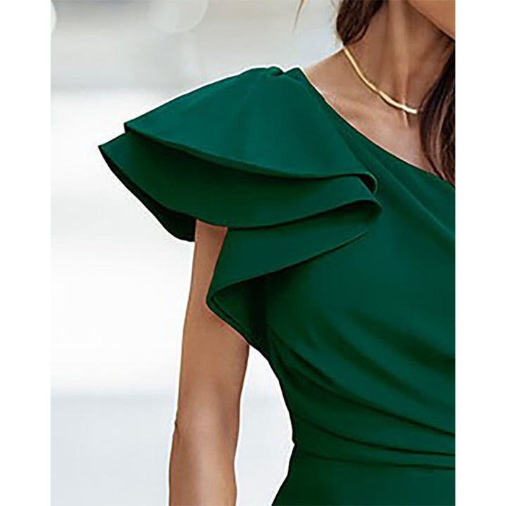 One-Shoulder Dress for Women | Stylish & Comfortable-Green-S-State of Style