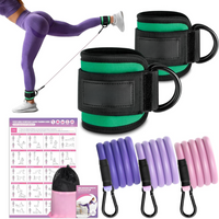 Only Resistance Bands with Sleeves – Set for Hip and Glute Exercises-Green-State of Style