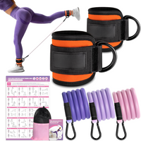 Only Resistance Bands with Sleeves – Set for Hip and Glute Exercises-Orange-State of Style