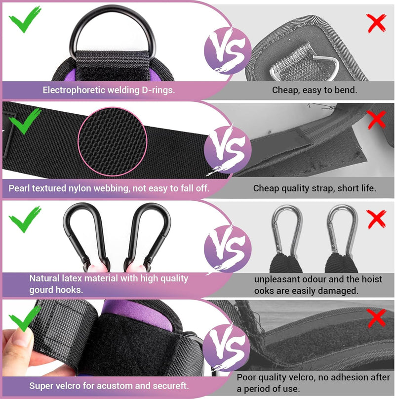 Only Resistance Bands with Sleeves – Set for Hip and Glute Exercises-Purple-State of Style