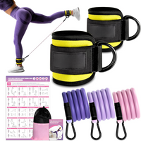 Only Resistance Bands with Sleeves – Set for Hip and Glute Exercises-Yellow-State of Style