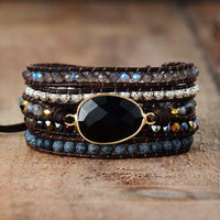 Onyx Moonlight Protective Wrap Bracelet - Lunara-State of Style