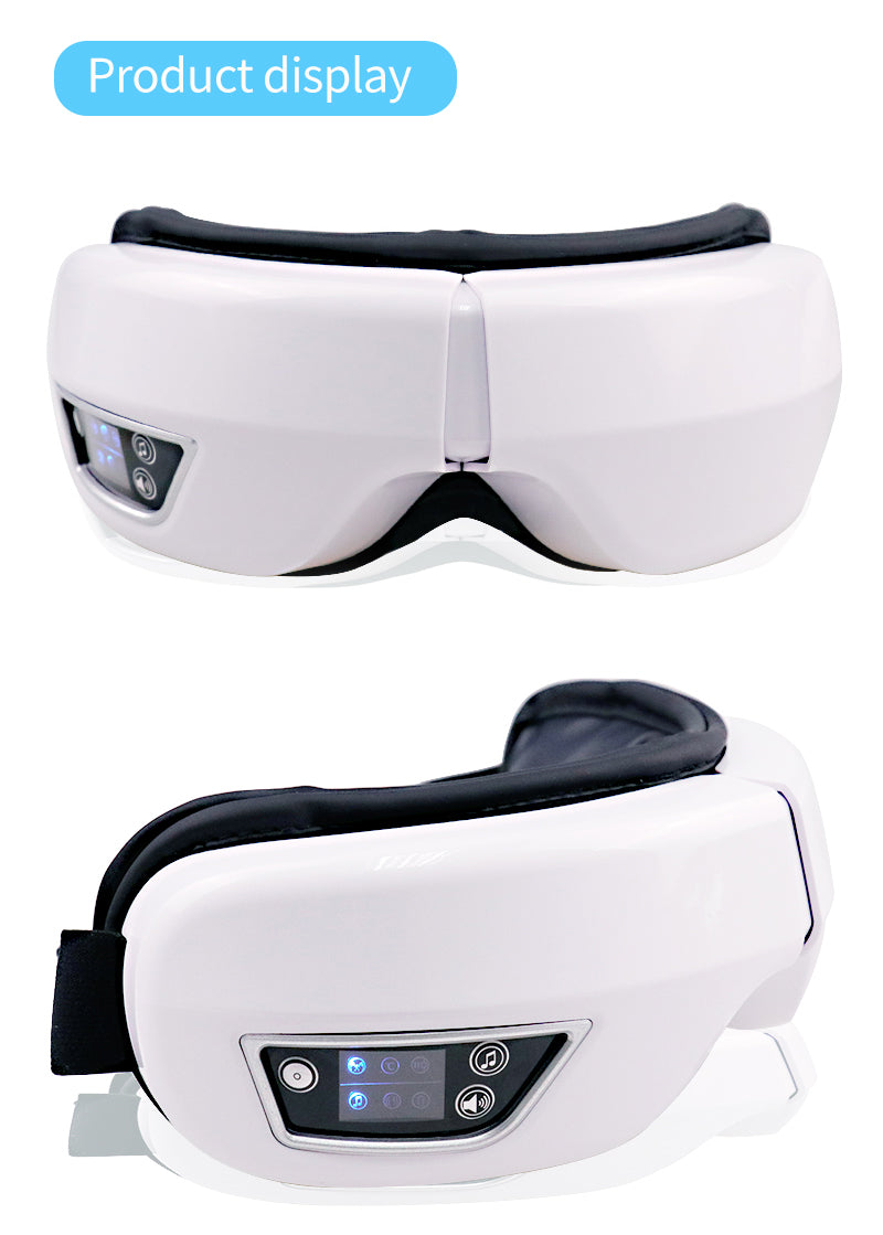 OOGMASSAGE APPARAAT - LUCHTDRUK, TRILLING & WARME COMPRESSIE MET BLUETOOTH MUZIEK-State of Style