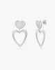 Golden Heart Duo Earrings | Plated Studs