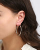 Earrings with 40 mm Diameter - Elegant Silver Hoops