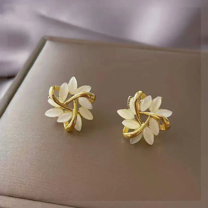 Opal Petal Earrings - Florina-Gold-State of Style