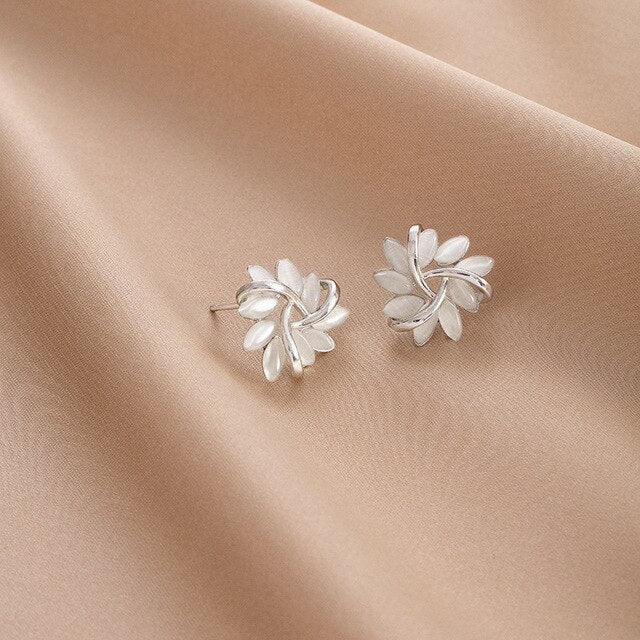 Opal Petal Earrings - Florina-Silver-State of Style