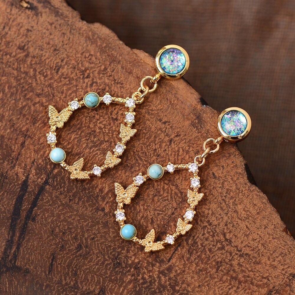 Elemental Opal Waterdrop Earrings - Elyra