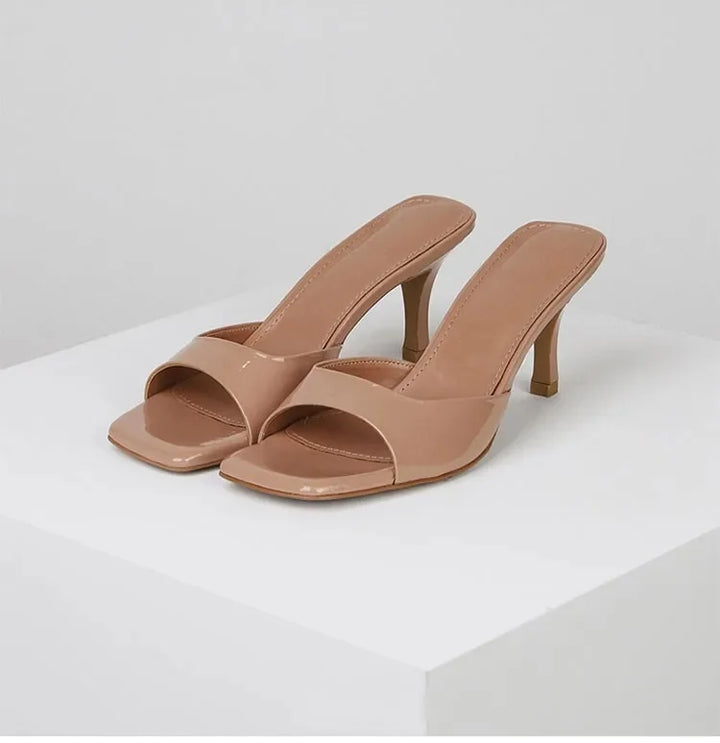 Open back mules for women – Mirella-Camel-3-State of Style