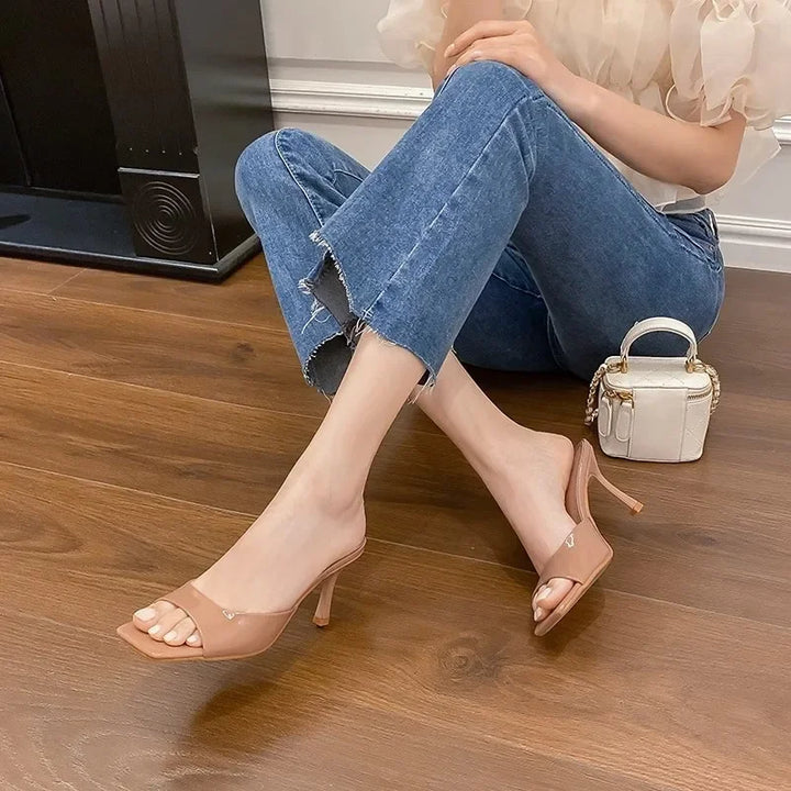 Open back mules for women – Mirella-Camel-3-State of Style